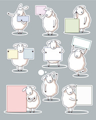 Cute sheep  note set
