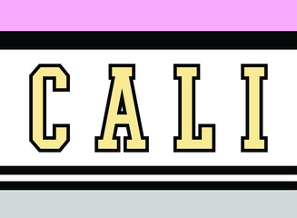 California city print in vector.