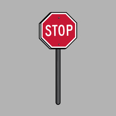 STOP sign comics illustration