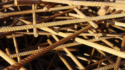 Bewehrungsstahl im Detail rostig