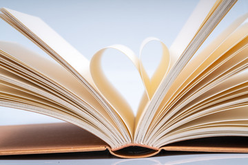 Book and love shape with educational concept