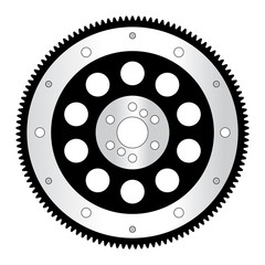 Flywheel. Vehicle parts. Vector illustration
