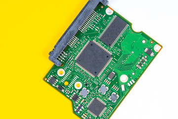 Hardisk chip with close up view