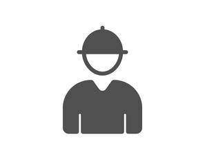 Worker icon. Engineer Profile sign. Male Person silhouette symbol. Quality design element. Classic style icon. Vector