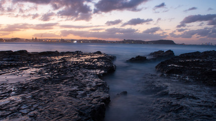 sunset over the sea