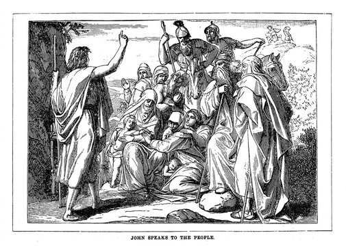 John speaks to the people