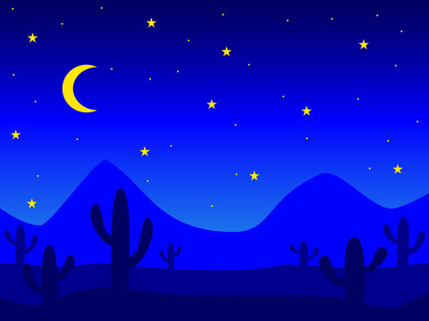 Excellent design of the night sky in the desert