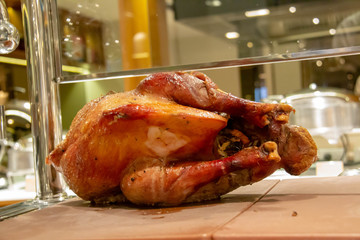 Naklejka premium Thanksgiving Roast Turkey cooked x’mas day
