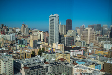 Fototapeta na wymiar Aerial cityscape view of San Francisco, California, USA