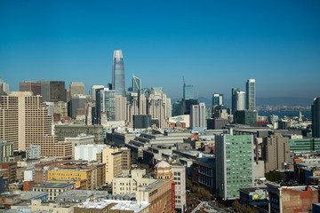 Obraz premium Aerial cityscape view of San Francisco, California, USA