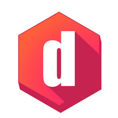 ikona z długim cieniem na tle sześcioboku © vempireart