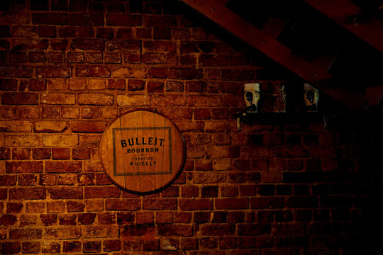 Old wall in a coffee shop