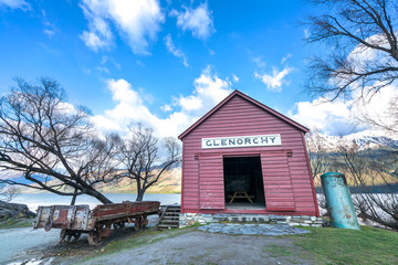Iconic Red-Color house in Glenorchy, Queenstown, New Zealand