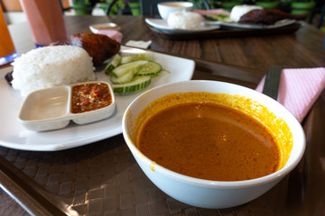 Steamed rice is a traditional food of Malaysian