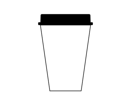 Bicchiere da caff&egrave; monouso - illustrazione vettoriale 