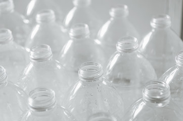 Empty bottles for recycle, Campaign to reduce the use of plastic and save world.