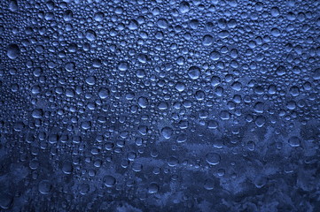 Abstraction. Drops on the glass.