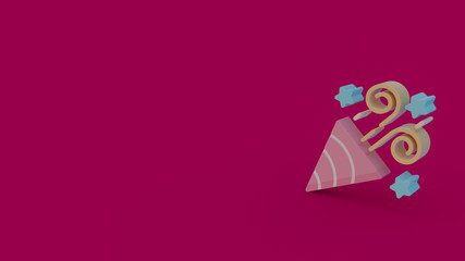 3d icon of party cone