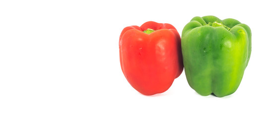 Fresh capsicum isolated on white background