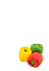 Fresh capsicum isolated on white background