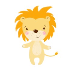 illustration of a lion cub