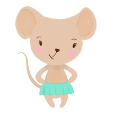 Mouse in a skirt