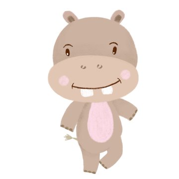 illustration of hippo