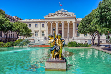 Historic Palais de Justice or place Montyon in Marseille, France