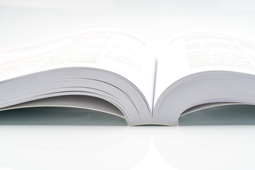 Book with white background.