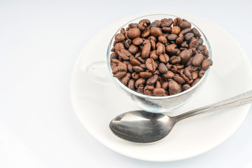 Coffee with close up view.