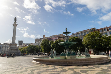 Fototapeta na wymiar Architecture and streets of Lisbon, Portugal in November