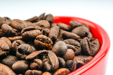 Coffee with close up view.