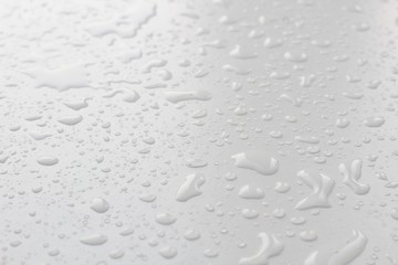 Water drops an white background.