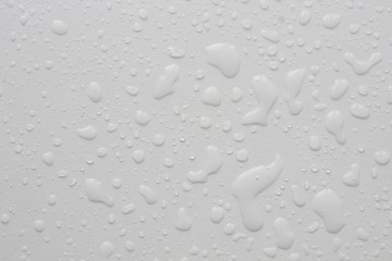 Water drops an white background.