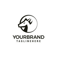 Head Horse logo design template elements