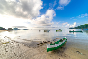Fototapeta premium Traditional wooden boat at Lombok Island, Indonesia.