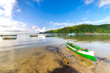 Fototapeta premium Traditional wooden boat at Lombok Island, Indonesia.