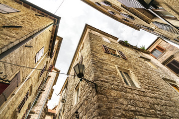 Fototapeta na wymiar House wall at Kotor, Montenegro.