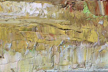 Painting knife technique with oil on canvas. Abstract art background. 