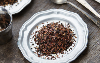 Tea on wooden table
