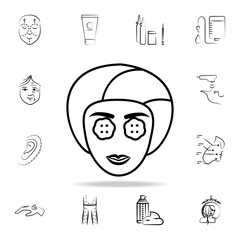 cosmetic face mask icon. Detailed set of anti-aging procedure icons. Premium graphic design. One of the collection icons for websites, web design, mobile app