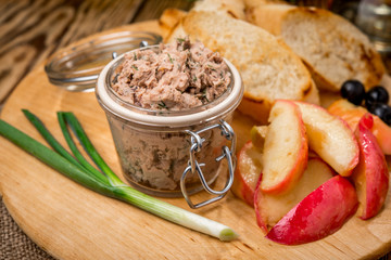 Pate from meat and rabbit