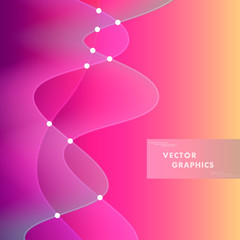 Vector illustration of northern lights background design template