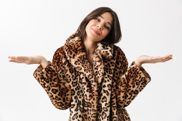 Portrait of a pretty brunette woman
