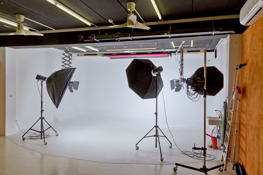 Fotostudio mit Blitze 