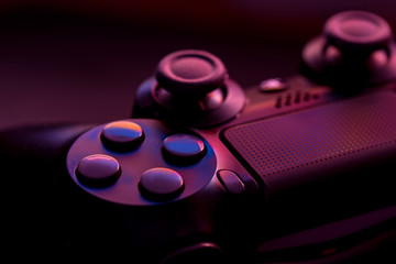 Video game gaming controller night with lights © Tom Eversley