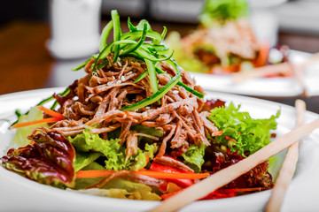 spice Mexican salad with meat