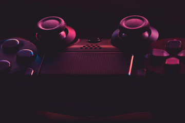 Video game gaming controller night with lights © Tom Eversley