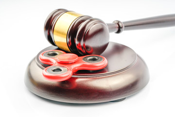 Wood gavel with legal law concept.