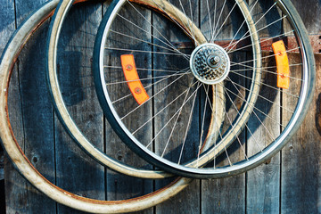 bicycle old wheels
